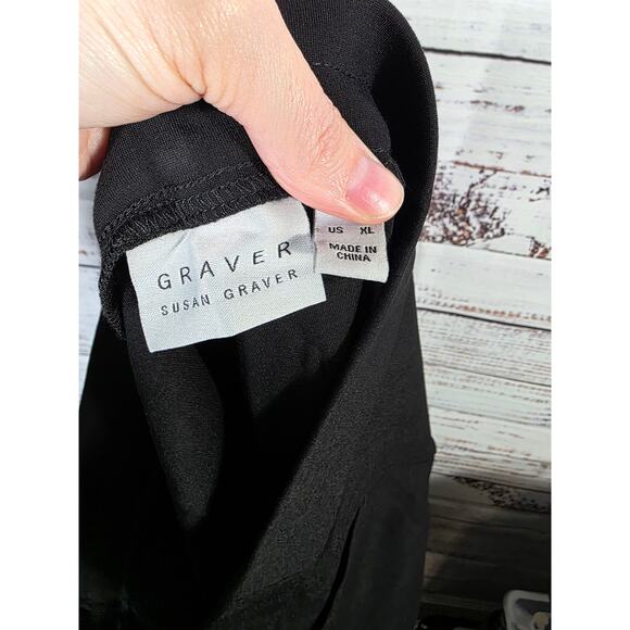 Susan Graver women's black pull-on dress pants stretch ankle Trousers size XL - Picture 5 of 6